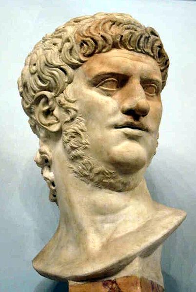 Busto del emperador romano Nerón, gráfica que illustra el documento Nerón, emperador romano y el Mito nerónico, en editoriallapaz.org.
